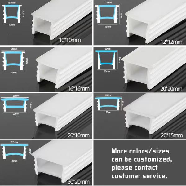 Custom Flexible Silicone Tube for Neon Led Strip Diffuser Silicon Profile for Bright Led Strip Light