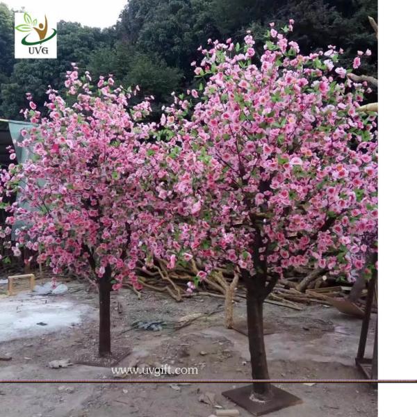 Quality UVG table centerpieces pink peach blossom small artificial tree for wedding photograph background decoration CHR158 wholesale