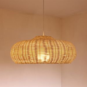 Chinese Style Creative Village Rattan Pendant Light Vintage Handmade Natural