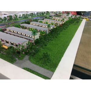 Abs Plastic / Acrylic Square House Interior 3D Model With Model Trees