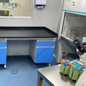 Marble Table Top Wall-mounted Lab Wall Bench For Modern And Functional Lab
