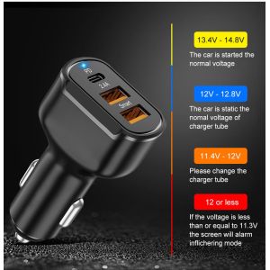 30W PD Fast 3 USB Car Charger QC3.0 Universal For IPhone 12V 1.5A