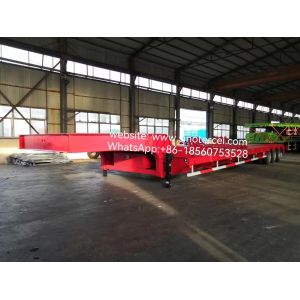 Load 60 Tons Semi Lowbed Trailer Strong Stability Support For Personalized