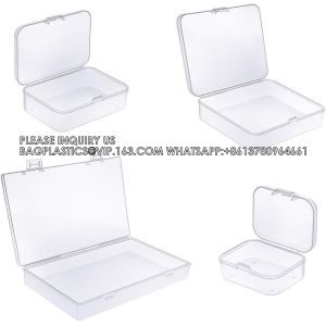 Mixed Sizes Rectangular Empty Mini Clear Plastic Organizer Storage Box