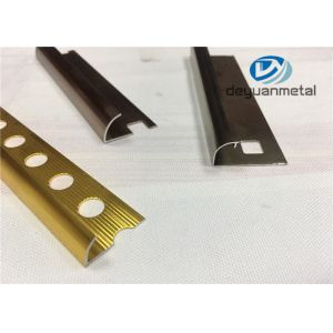 Cheap Shiny Golden Aluminium Edge Trim Profiles Punched Metal Edging Strip for sale
