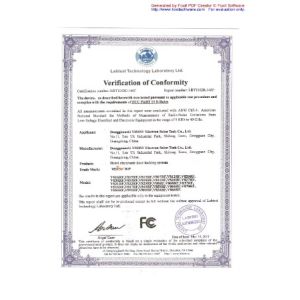 Guangdong Yingjing Trading Co., Ltd. Certifications