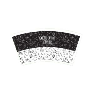 Biodegradable Paper Cup Fan Cuatom Size And Color PE Coated For Coffee Cup