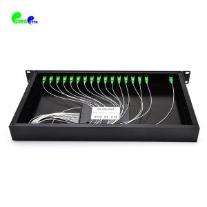 1x16 1x32 Blockless Fiber Optic Splitter ABS Cassette Modular With Connector