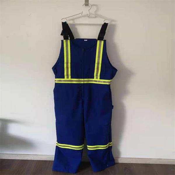 Quality UL NFPA2112 CFR Reflective Bib Overalls Safety For Oil And Gas Workers wholesale