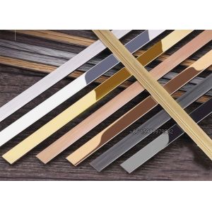 China Solid T Shaped Stainless Steel Decorative Profiles For Cabinet Wardrobe on sale