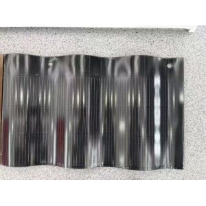 Upbest 50W Black Color Curved BIPV Solar Roof Tile with Advanced Technology and Optimum Operation Voltage of 5.98 V