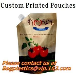 customized Reusable Stand Up 500ml 1000ml Packaging Spout Plastic Bag For Liquid