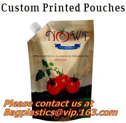 customized Reusable Stand Up 500ml 1000ml Packaging Spout Plastic Bag For Liquid