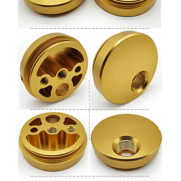 Groove Machining Custom Gold Anodizing CNC Aluminum Milling Parts Turning Services