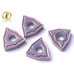 PVD Coating Triangle Carbide Inserts WNMG080408 For Stainless Steel Processing