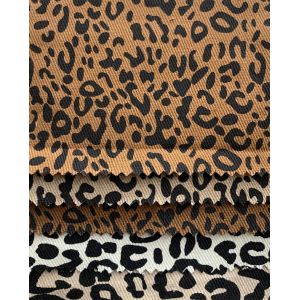 QUICK-DRY Leopard Print 4 Way Stretch Denim Fabric for Polyester/Cotton Clothing