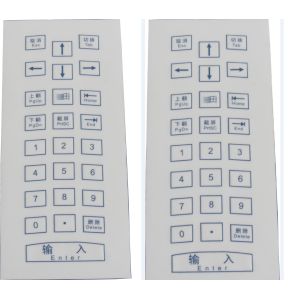 Dot matrix scratch proof Industrial Membrane Keyboard with numeric keypad
