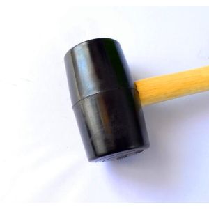 Black Color Rubber Mallet/Rubber hammer (RHA-2) with wooden handle and good