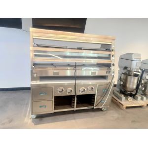 Horizontal Type Two Layer 220V KFC style Warming Showcase