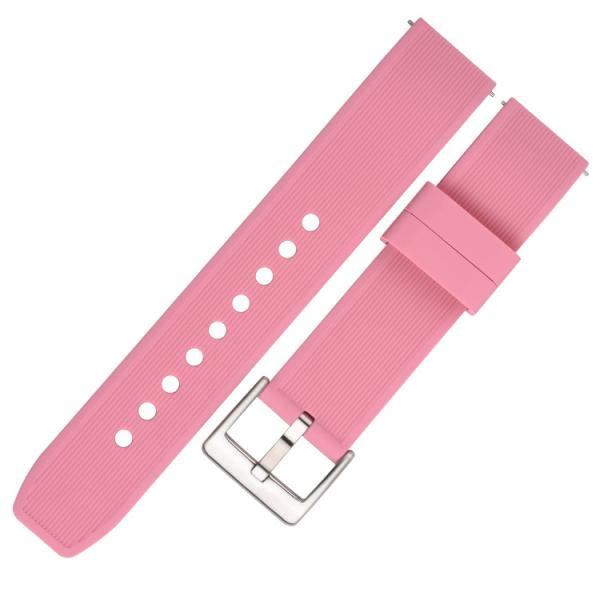 OEM Curved End Silicone Watch Band , Silicone Watch Straps 18mm