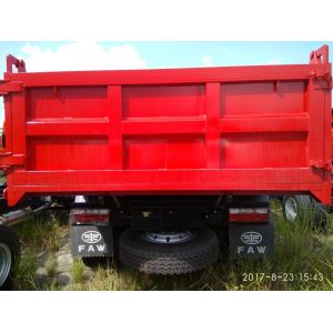 FAW 4x2 Dump Truck Tipper Red Color Light Duty High Strength Frame
