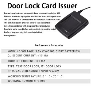 Security RFID Hotel Door Locks Metal With Battery Operate Free Software