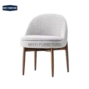 China Dining Room Furniture Wood Leg Dining Chair Fabric Seat and Back Contemporary Seating Options on sale