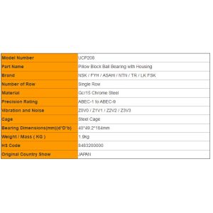 NSK Pillow Block Bearings with Housing UCP208 with Cheap Price