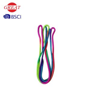 Rainbow Rhythmic Gymnastics Rope , 3m Gymnastics Skipping Rope With Stick