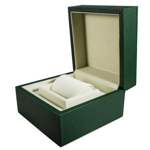 Green Custom Leather Watch Case 300x300x150mm Elegant Long Lasting