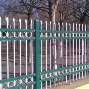 Easily Assembled 1.8m Height Black Metal Palisade Fencing Pvc Coated For