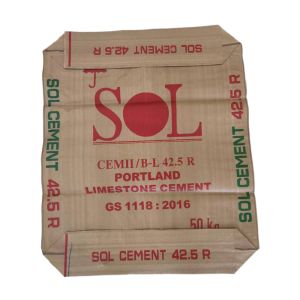China 50kg Custom PP Woven Cement Bag with Laminated Printing on sale