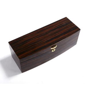 Custom Logo Glossy Wood Wine Box Luxury Insert For Wines And Alcohols Decorative