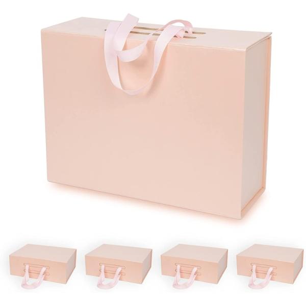 Quality Glossy Surface Paper Foldable Gift Box in Rectangle Shape for Easy Storage wholesale