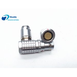 90 Degree Right Angle Lemo Cable Connector FHG 26 Pin Male Plug Brass Configurat