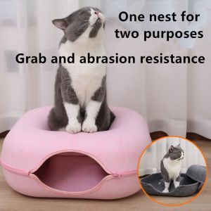 Felt Cat Nest Square Tunnel Cat Nest Cat Pet Toy Furniture Cat Bed Warmers