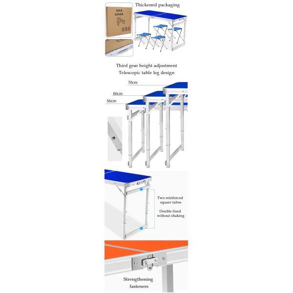 Modern Design Folding Portable Table and Chair Set for Barbecue Beach Picnic Camping