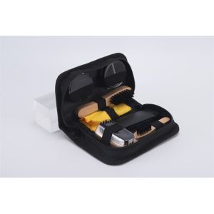 high quality leather Shoe Shine Kit With Lint Brush Oxford Bag Set 17.7x10x5 Cm