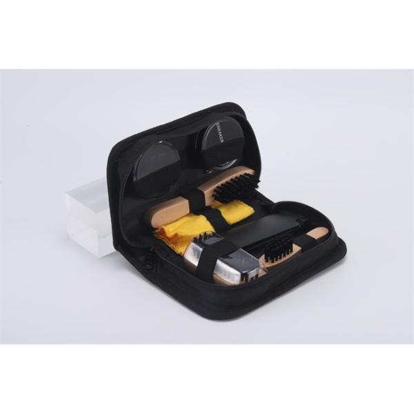 Quality high quality leather Shoe Shine Kit With Lint Brush Oxford Bag Set 17.7x10x5 Cm wholesale