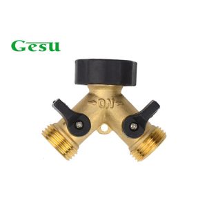 Cheap 3/4&quot; Female Brass Thread Adapter Two Way Hose Splitter Connect Water Hose for sale