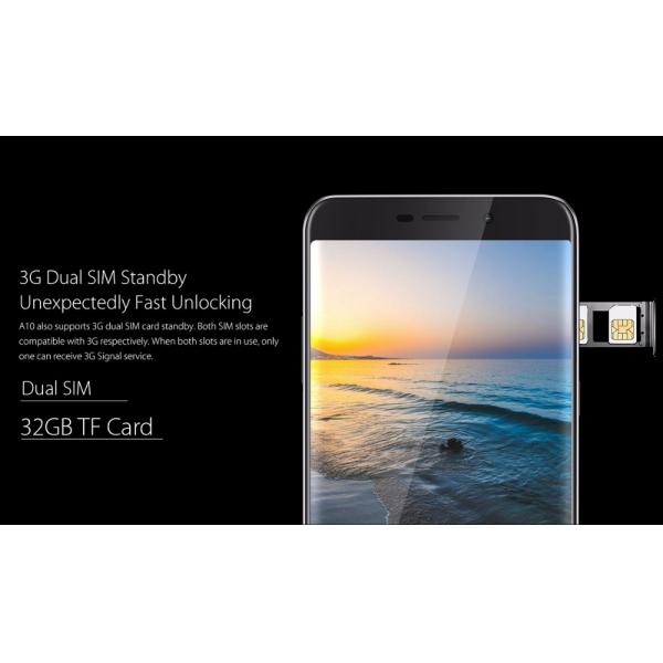 Mobile phone Fingerprint Android 7.0 2GB +16GB MTK6580A Quad core 5.0inch HD Smartphone 8.0MP GPS cell phone factory