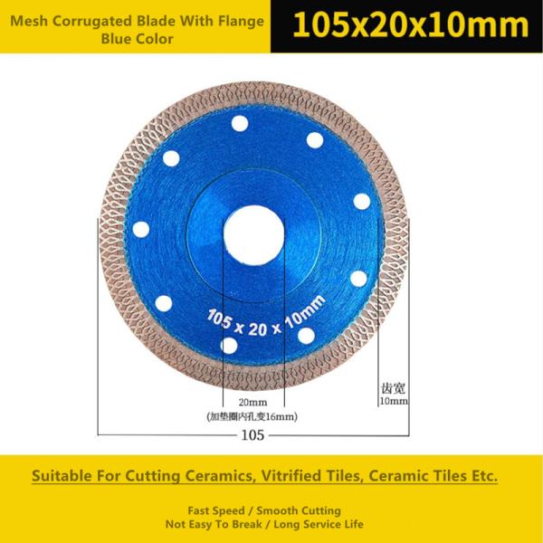 Turbo Teeth 4 Inch Diamond Cutting Wheel Vitrified Tiles Processing