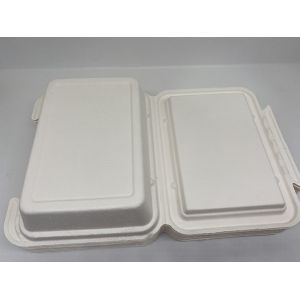 Renewable 9x6 Inch 39g Biodegradable Takeout Containers