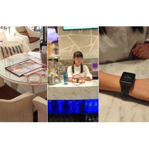 wireless waiter call button fixed on table or holder for cafe/restaurant