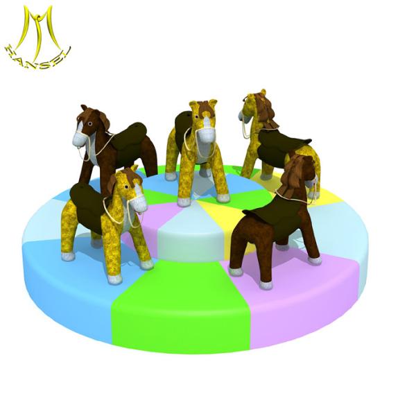 Quality Hansel  amusement rides manufacturer baby electric soft play carousel wholesale