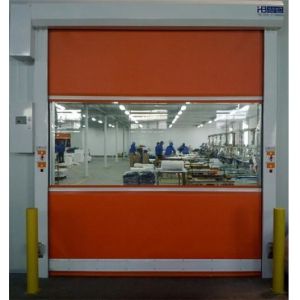 Electric PVC Fast Rolling Shutter Door Wind Resistance For Logistic Warehouse