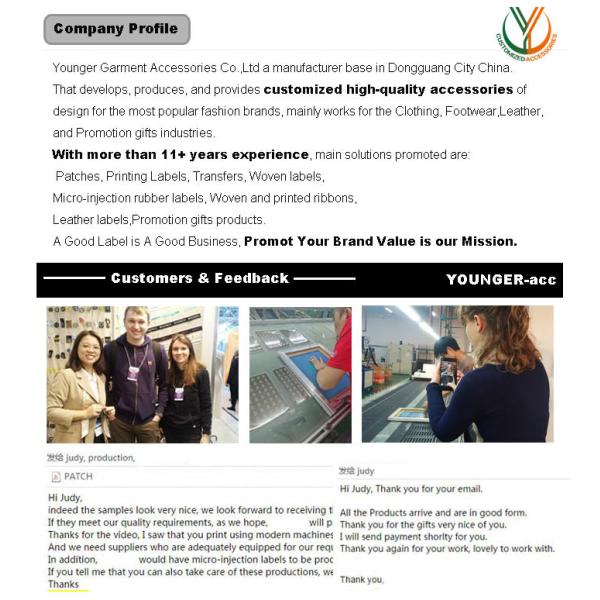 Good Hand Feeling Eco Friendly Screen Printed Patches For Garments