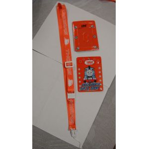 Polyester / ABS Material Badge Holders Lanyards For School Id