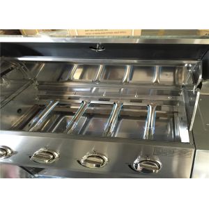 Factory price kitchen bbq built in wall insert 4 burners gas bbq grill with slow