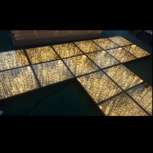 Wonderful LED Light Dance Floor , Tempered Glass 3D Spark Starlight Dance Floor